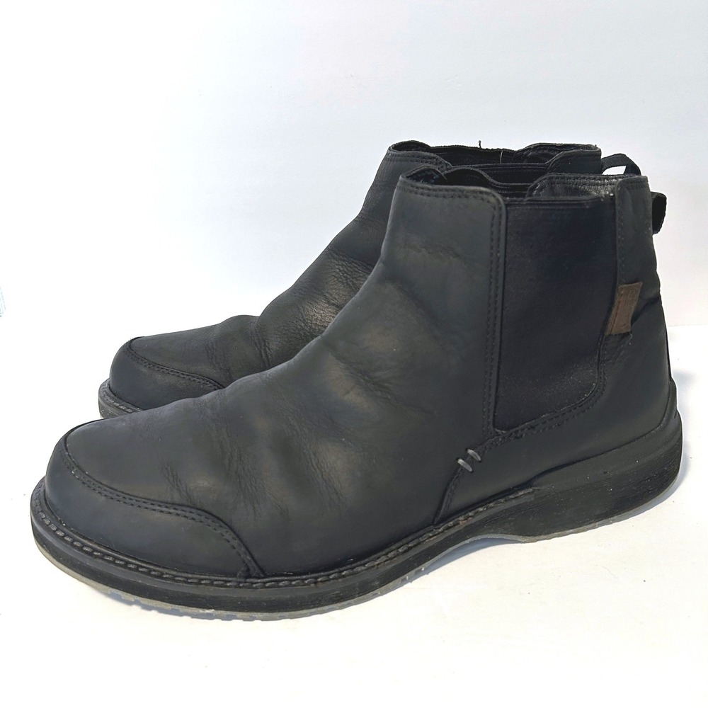 KEEN Eastin Chelsea Boots Mens 13 Black Leather Ankle Slip On Gorpcore‎ Utility